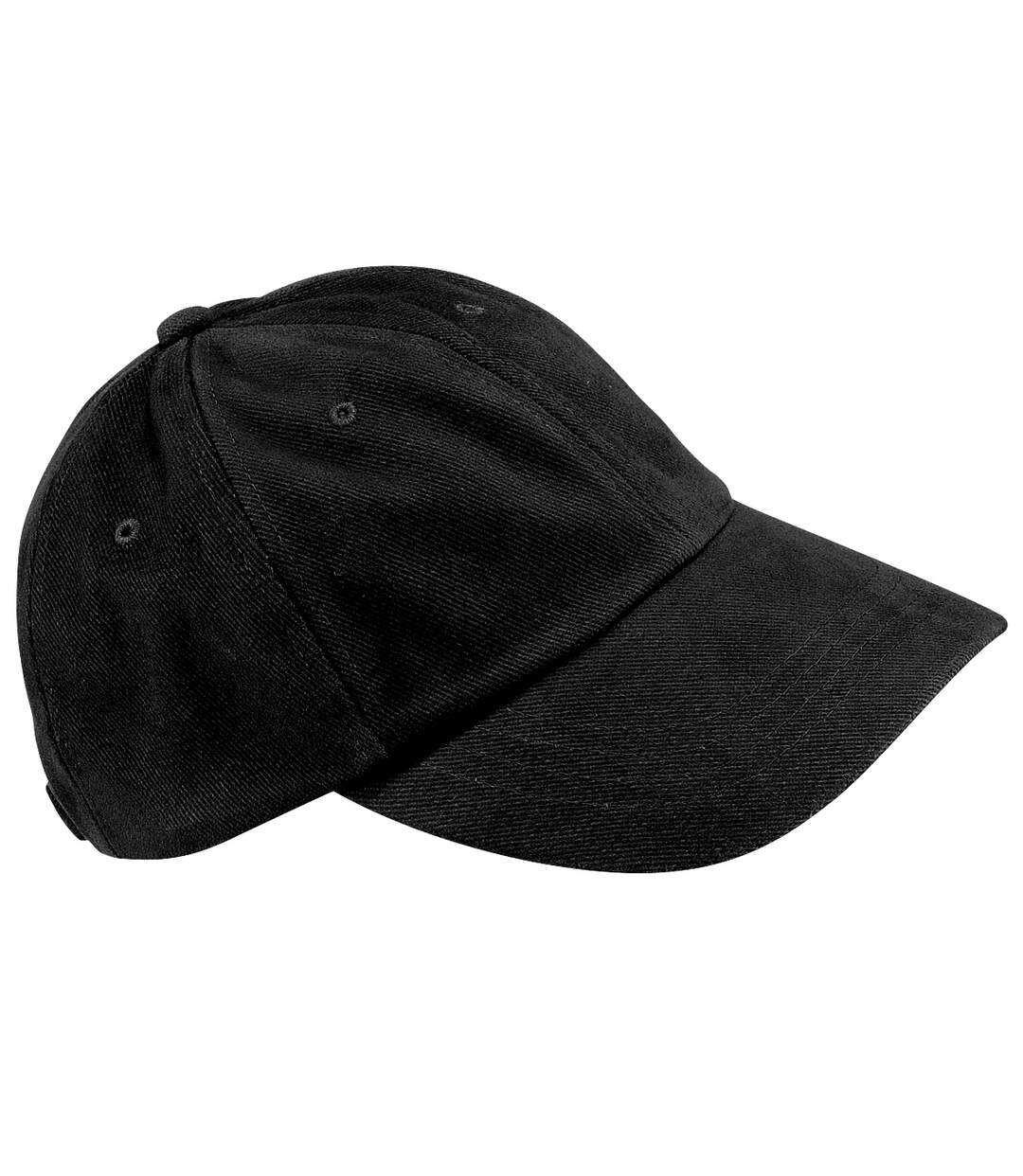 Casquette de baseball 100% coton épais adulte unisexe noir Beechfield-2