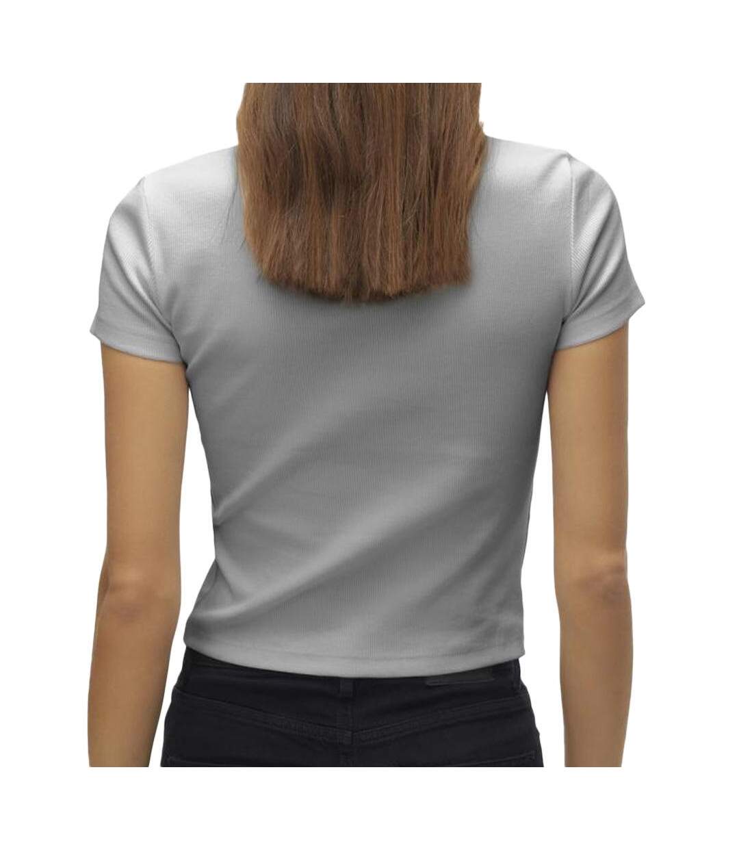 T-shirt gris femme vero moda chloe - xxl-2