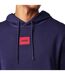 Mens Cotton Blend Pullover Hoodie Navy Hugo-4