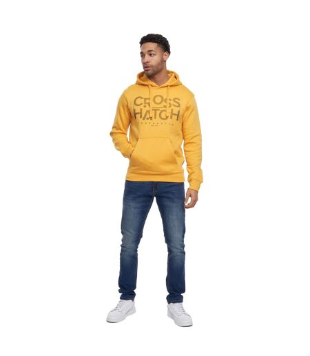 Sweat À Capuche Meshouts Homme Jaune Crosshatch