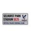 Crystal Palace FC - Plaque SELHURST PARK STADIUM SE25 (Blanc) (Taille unique) - UTBS3572