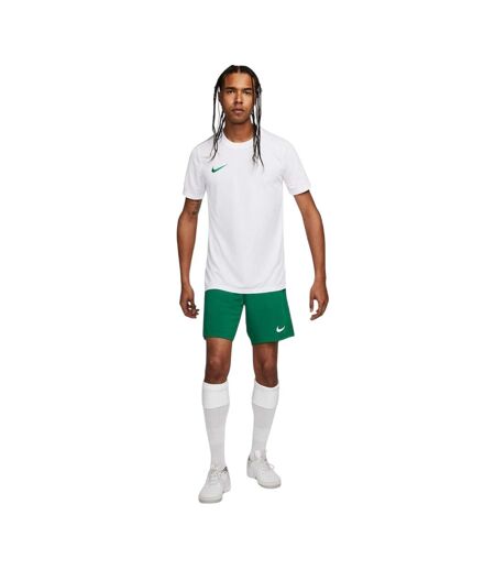 Maillot Manches Courtes Dry Park Homme Blanc Bleu Nike