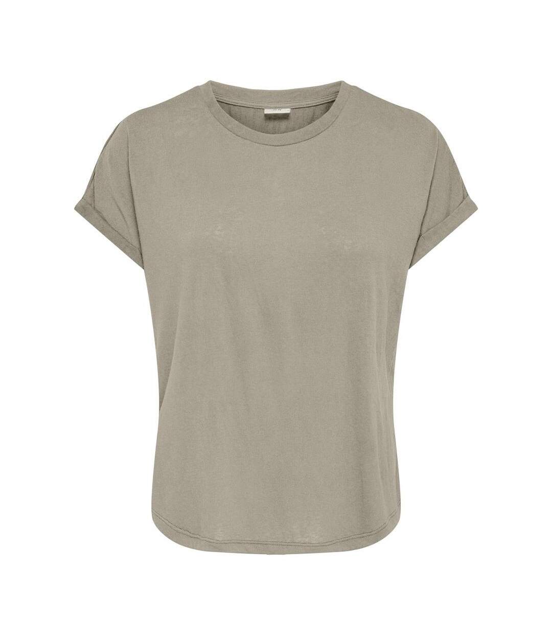 T-Shirt marron femme jdy faustinan-1