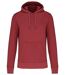 Sweat à capuche écoresponsable - Homme - K4027 - rouge brique terracotta