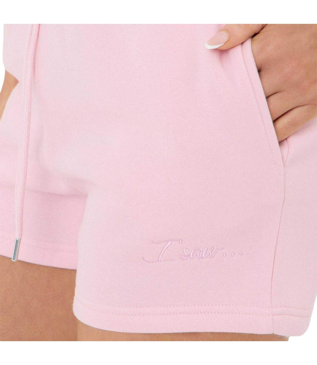 Womens/ladies Jersey Shorts Pink I Saw It First-4