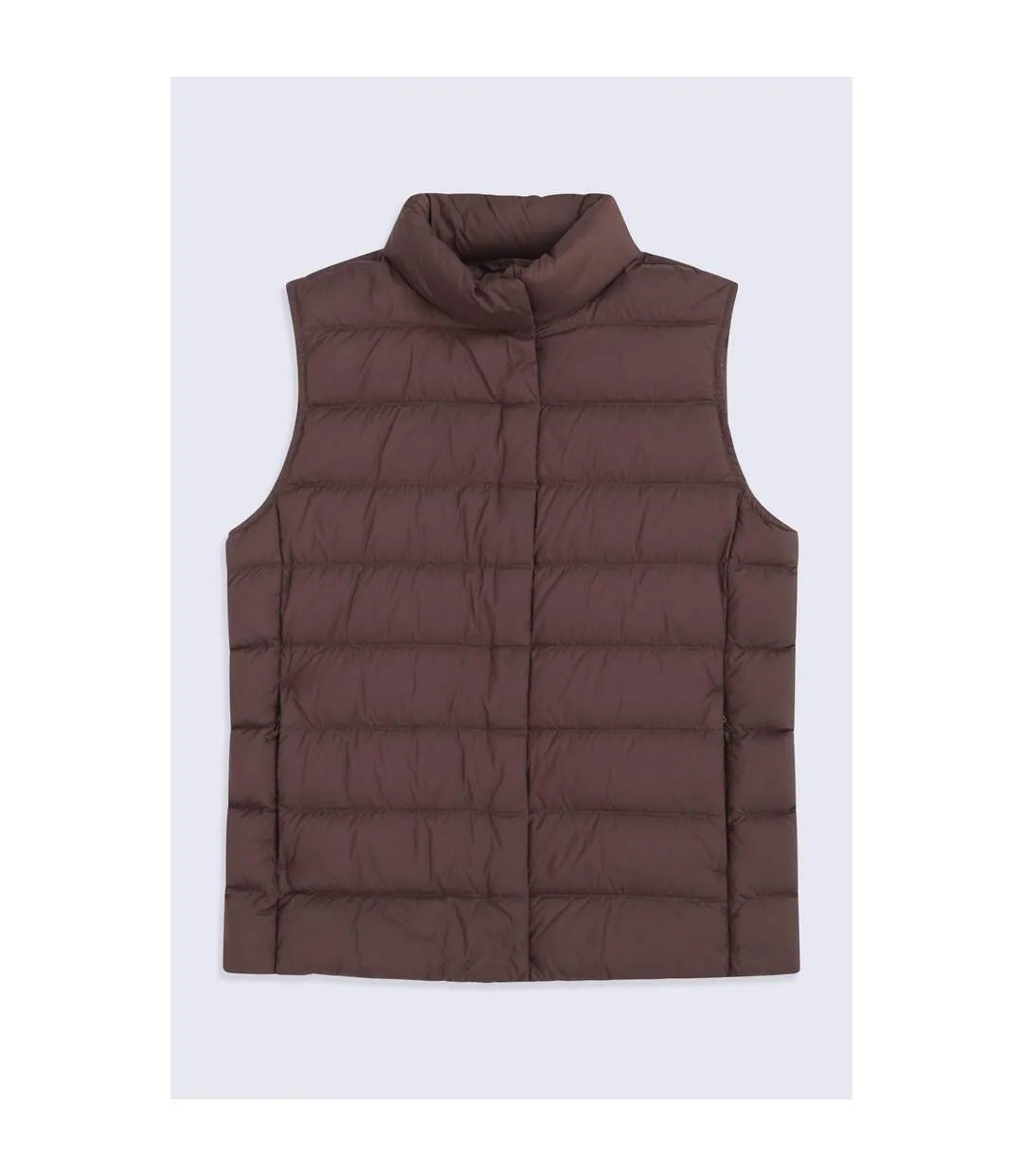 Womens/ladies Down Lightweight Gilet Brown Animal-1