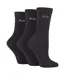 3 Pack Ladies Plain Cotton Socks - Soft Breathable Everyday Comfort Fit-1