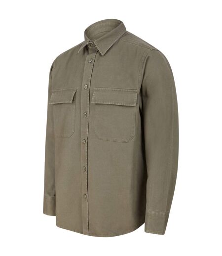 Front Row Unisex Adult Cotton Drill Overshirt (Khaki)