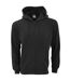 Sweatshirt Uni À Capuche Et Fermeture Zippée Homme Noir SG-1