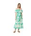 Womens/ladies floral bardot midi dress green Dorothy Perkins