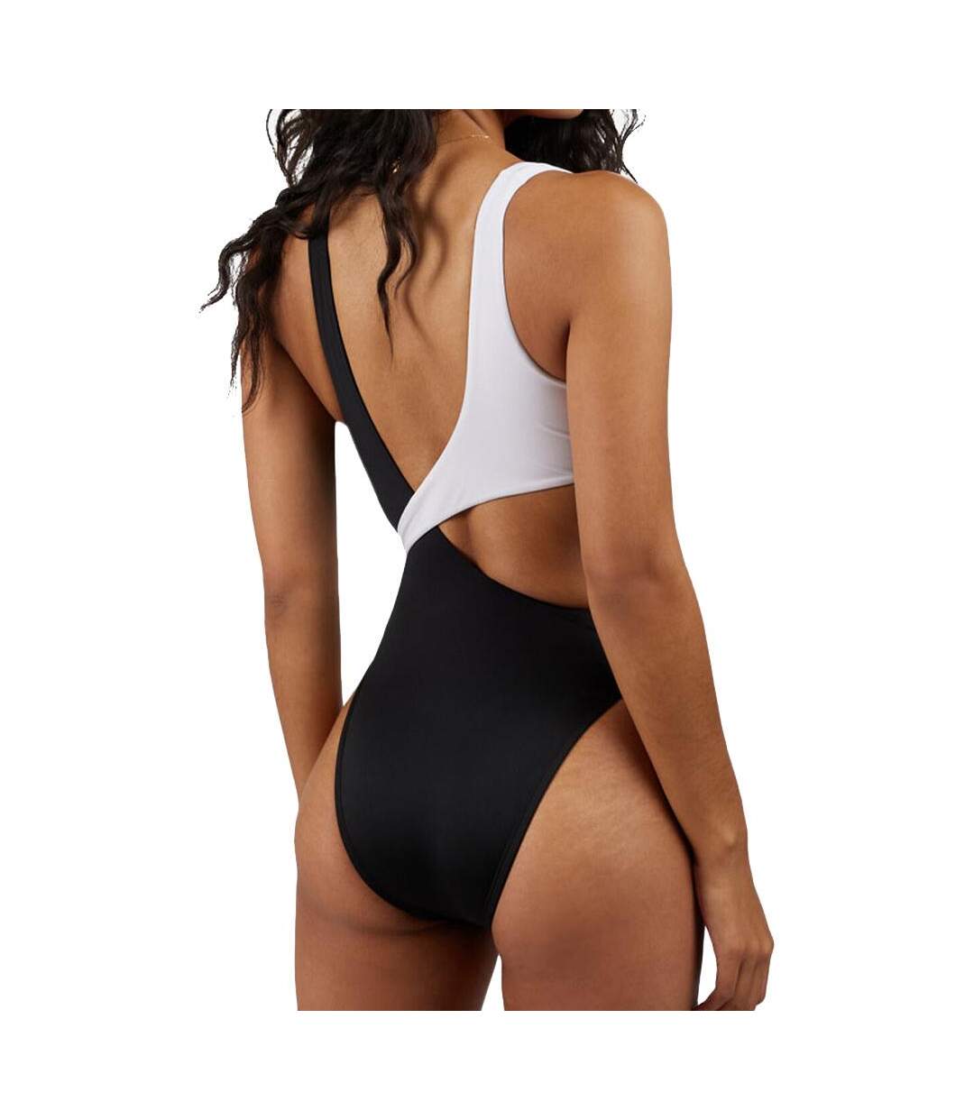 Maillot de bain 1 piece Noir/Blanc Femme Nike Crossover - M-2