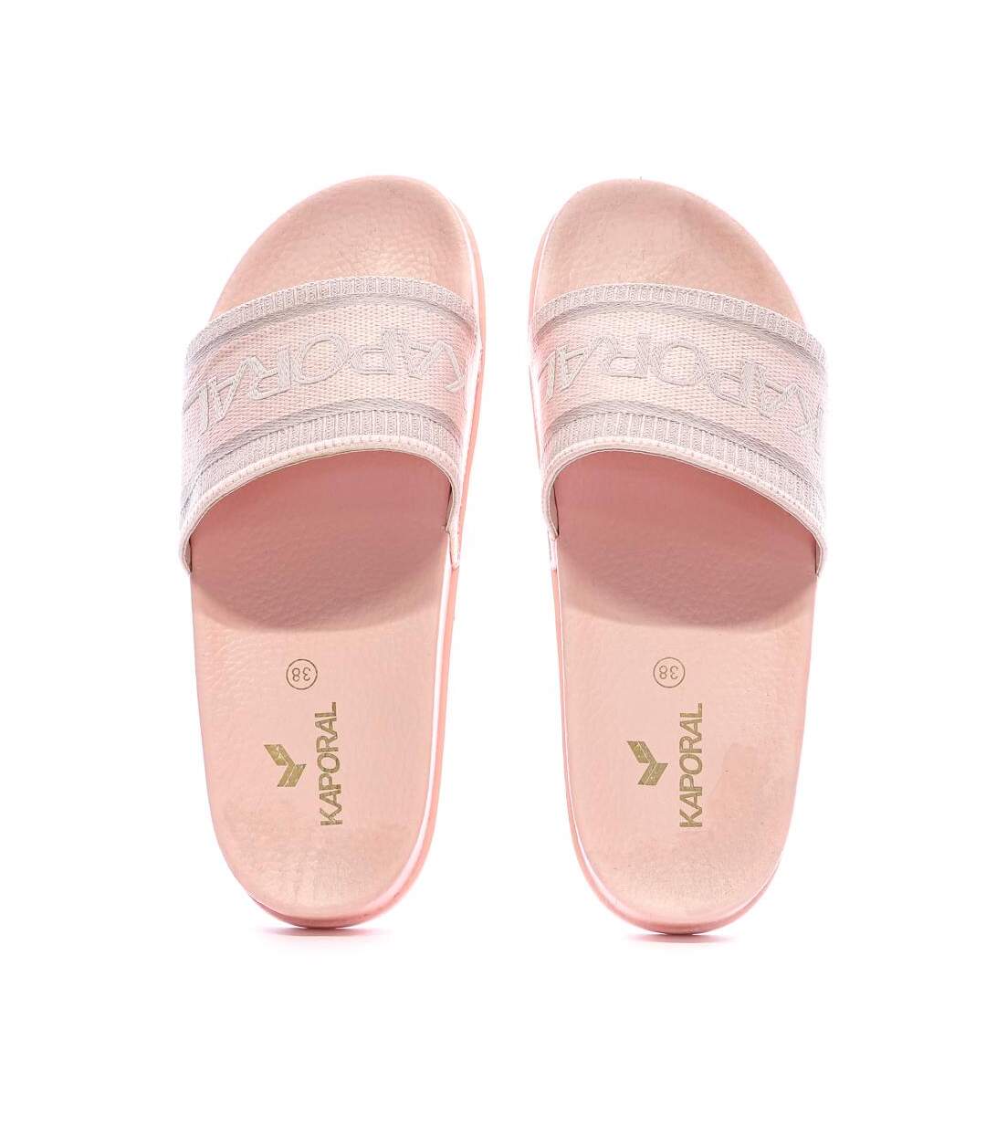 Claquettes rose femme kaporal tapioca-2