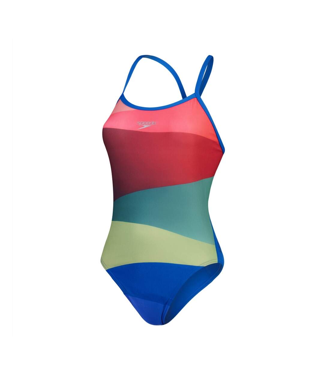 Maillot de bain 1 pièce placement femme rouge / vert Speedo-1