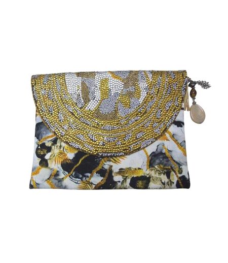 Pochette Motif/style Abstrait Verona/1915 Taille Unique Blanc Jaune Or Inoa