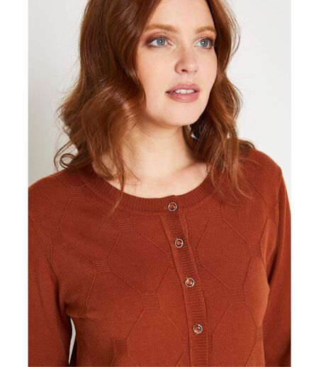 Gilet cardigan uni boutonné modal mélangé