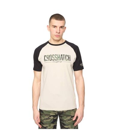 Mens camtort t-shirt black/stone Crosshatch