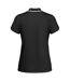 Womens/ladies tamil short-sleeved sports polo shirt solid black/white Roly-2