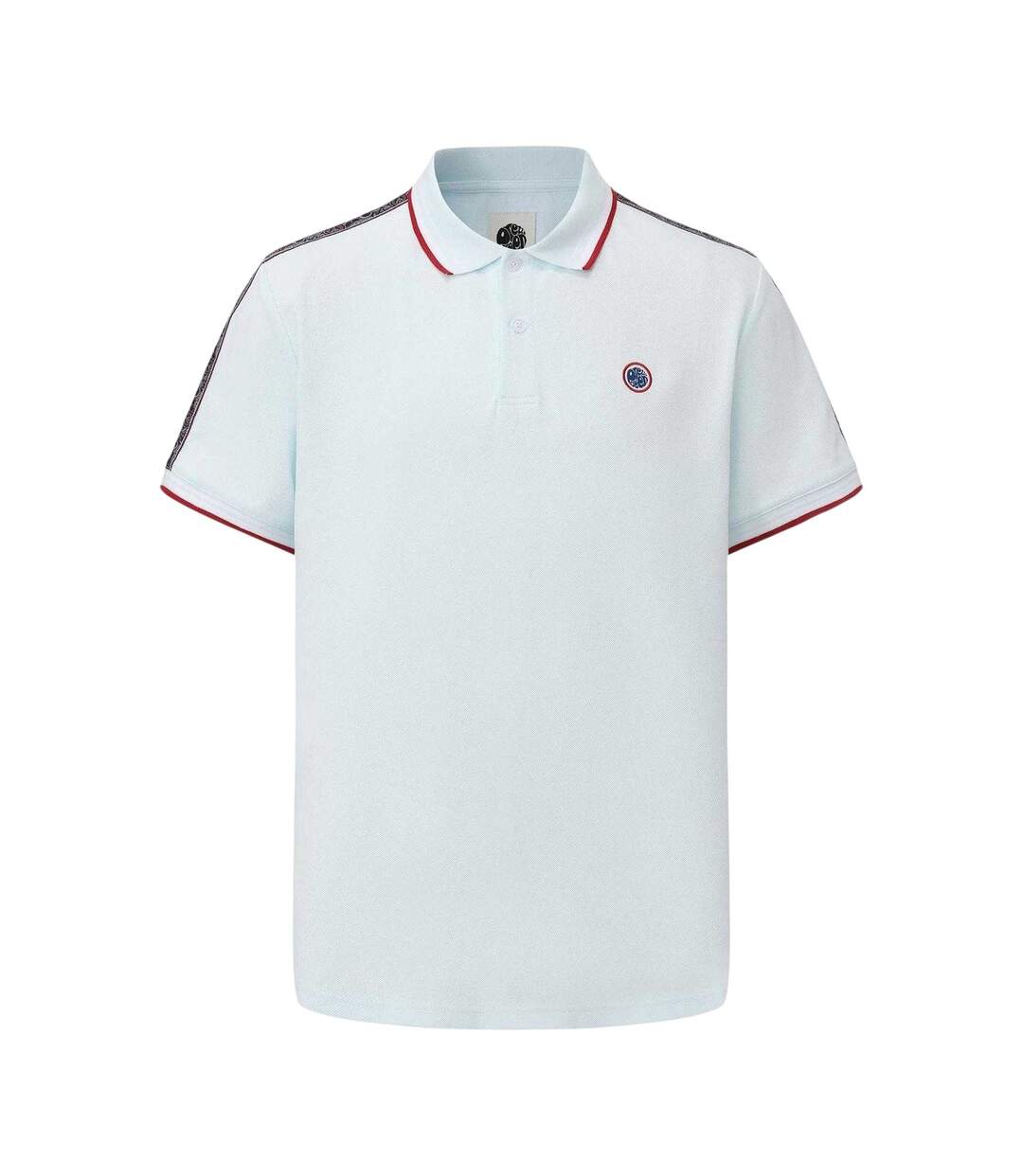 Polo Motif/style Logo Homme Bleu Clair Pretty Green-1