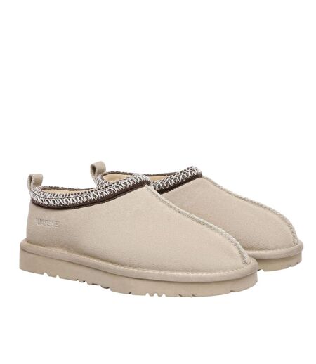 Womens/ladies Wigeon Cow Suede Slippers Sand EverAu