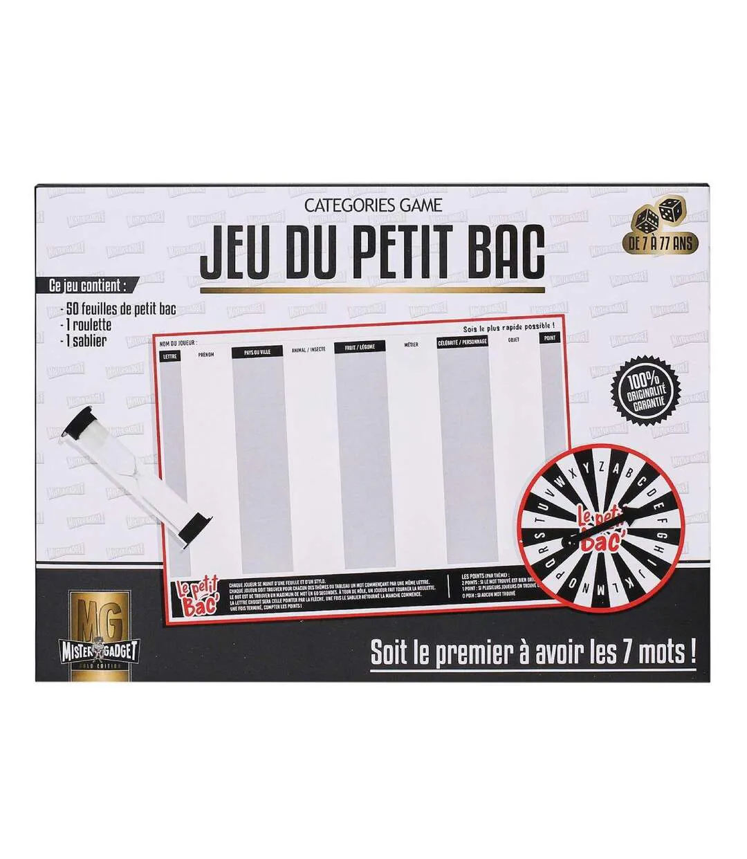 Jeu du Baccalauréat 50 Feuilles 29cm Gris & Blanc-3