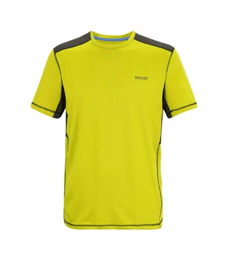 T-shirt Manches Courtes Motif/style Logo Virda Homme Jaune Vert Noir Regatta