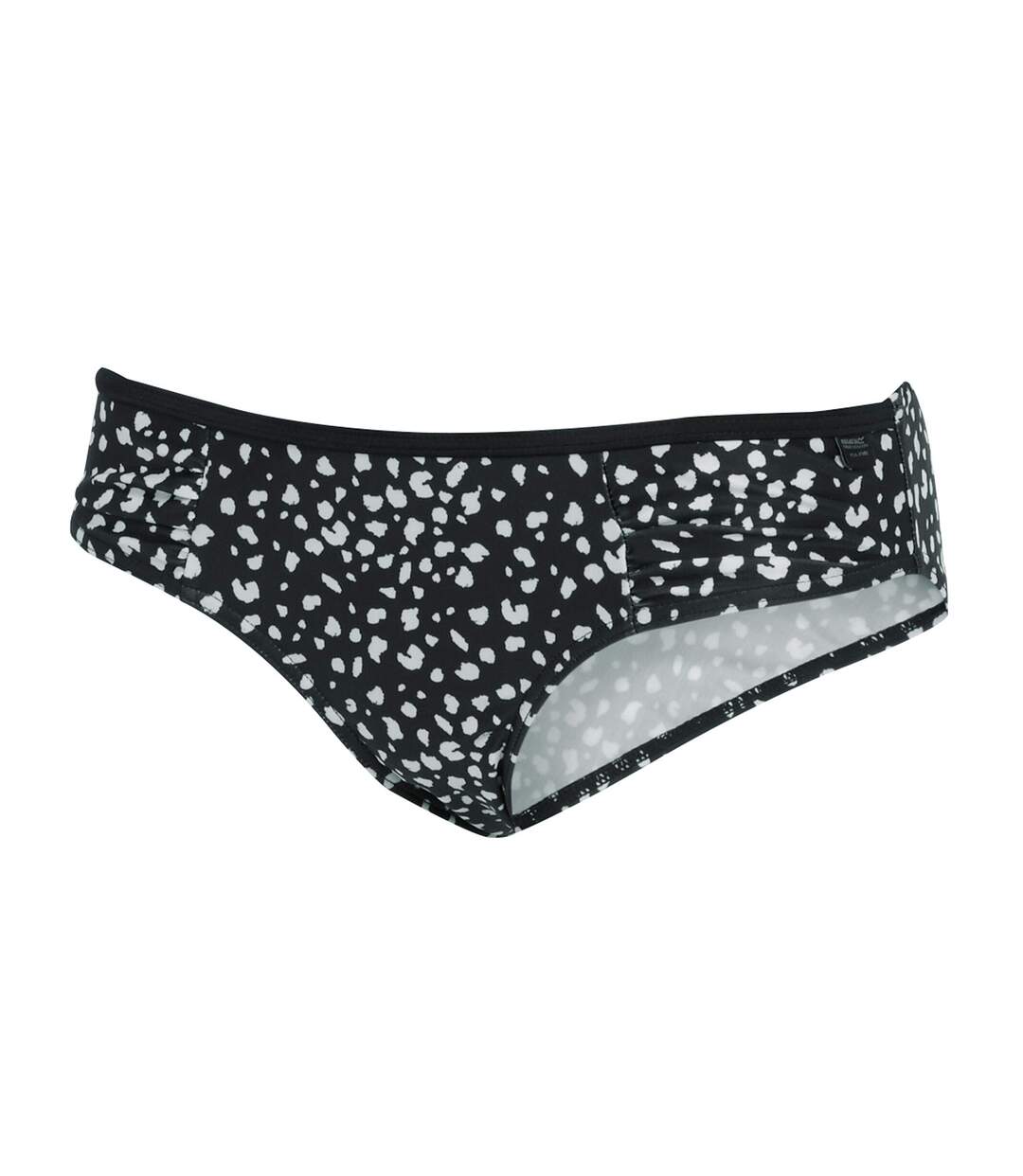 Womens/ladies Aceana Polka Dot Bikini Bottoms Black White Regatta-4