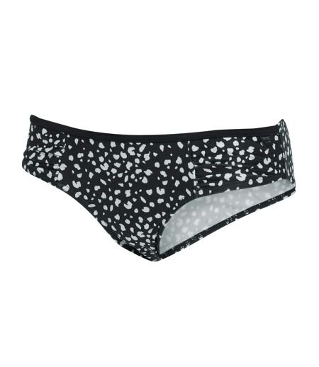 Womens/ladies Aceana Polka Dot Bikini Bottoms Black White Regatta
