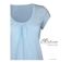 Tee-shirt Mayflower Djibouti3 en coton bio : la douceur du bleu clair et des fronces féminines-4