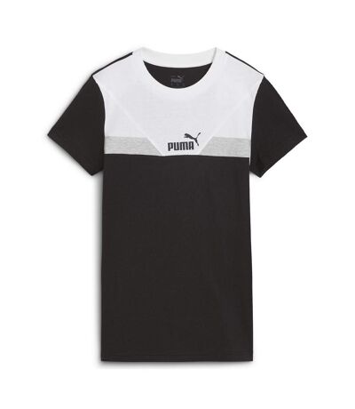 T-Shirt noir/blanc femme puma power - l