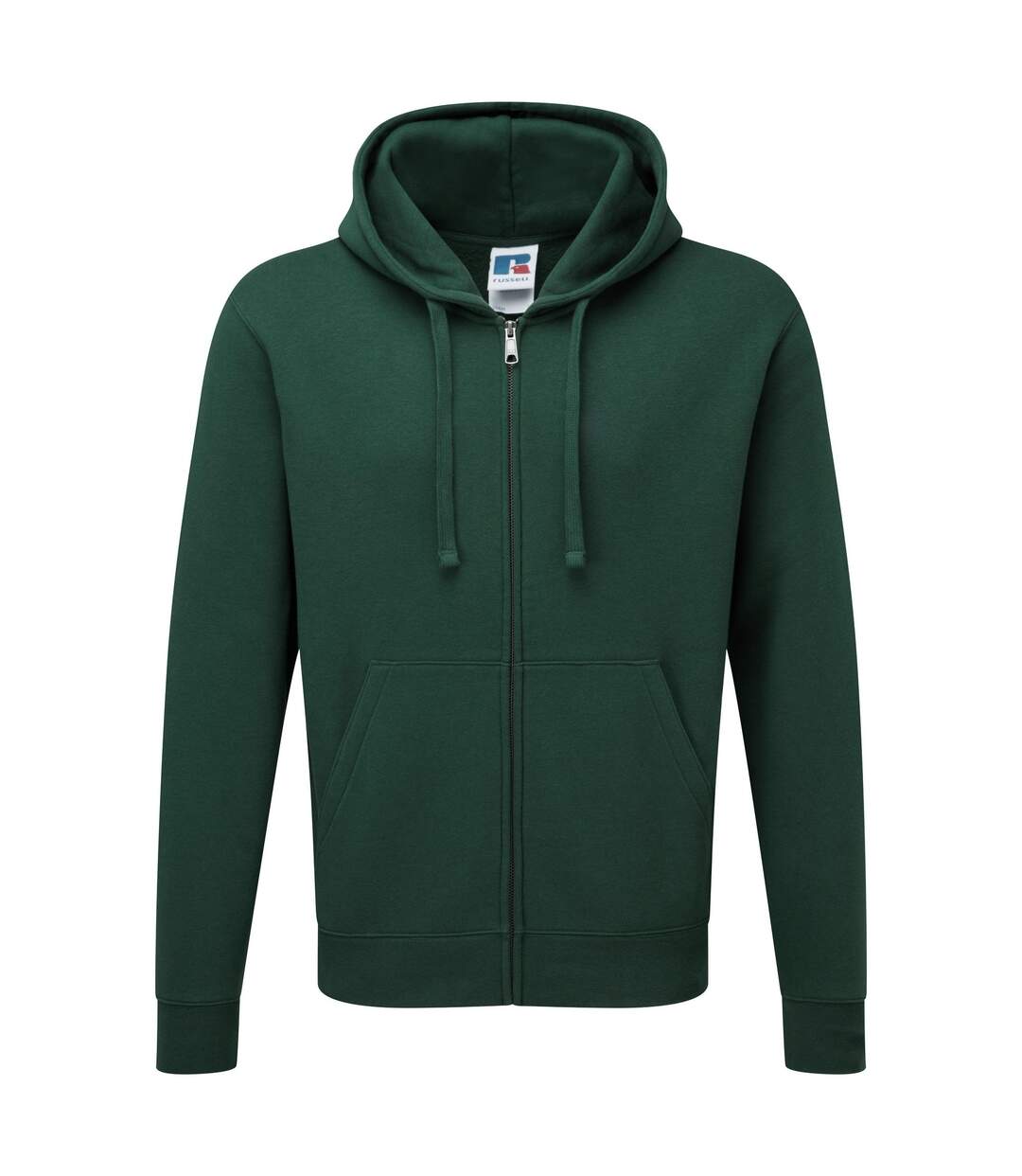 Russell Mens Authentic Full Zip Hooded Sweatshirt/Hoodie (Bottle Green) - UTBC1499-1