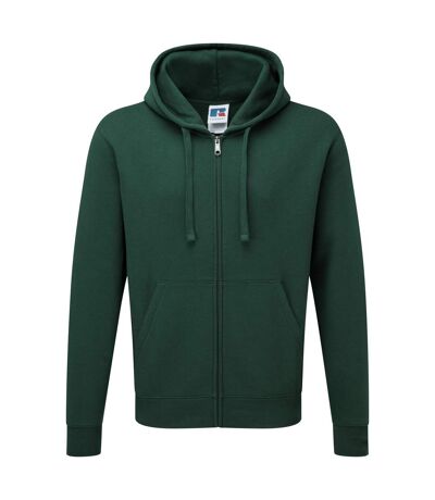 Russell Mens Authentic Full Zip Hooded Sweatshirt/Hoodie (Bottle Green) - UTBC1499