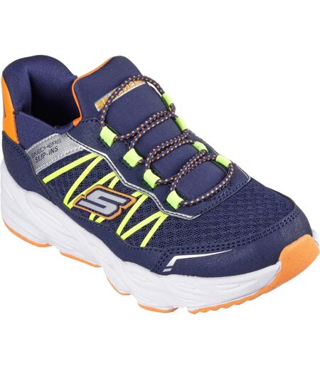 Baskets turbo tread garçon bleu marine / orange Skechers