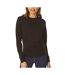 Womens/ladies soft touch crew neck jumper black Light And Shade-1