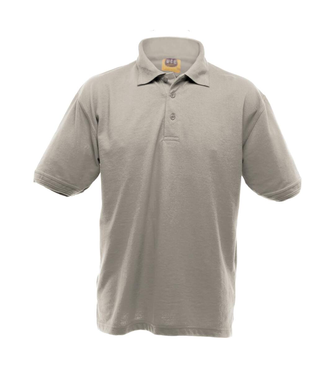 UCC 50/50 Mens Heavyweight Plain Pique Short Sleeve Polo Shirt (Heather Grey) - UTBC1195
