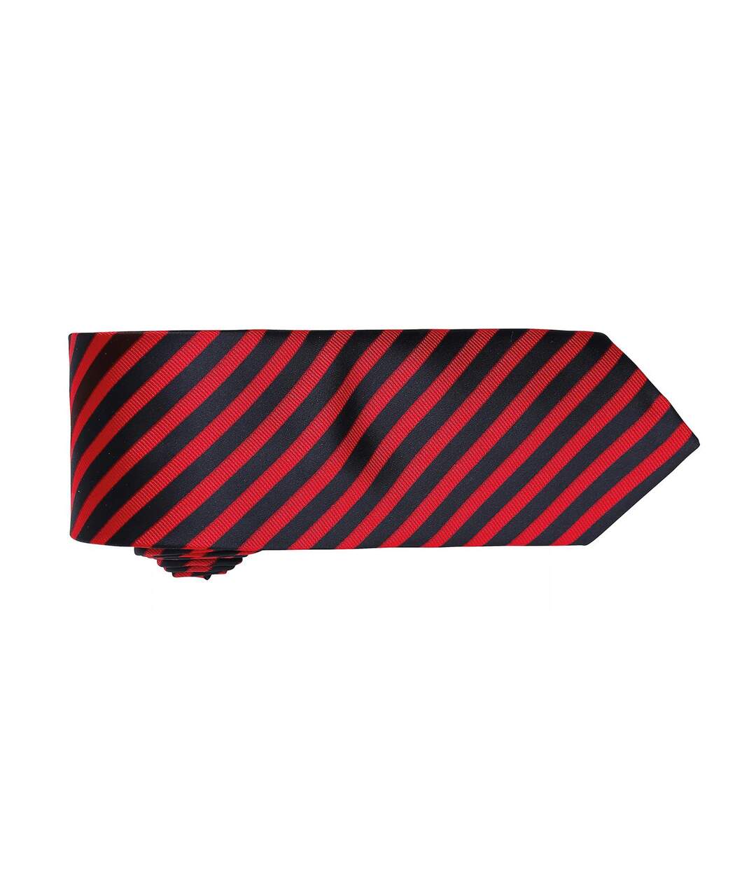 Cravate Rayée Homme Taille Unique Rouge Noir Premier-2