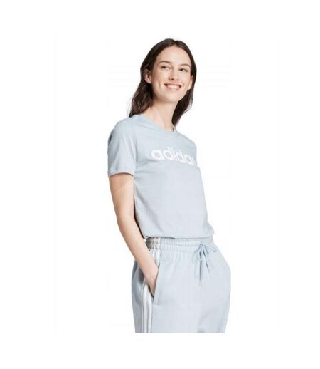 T-shirt Détente Style Logo Essentials Femme Bleu Clair Adidas