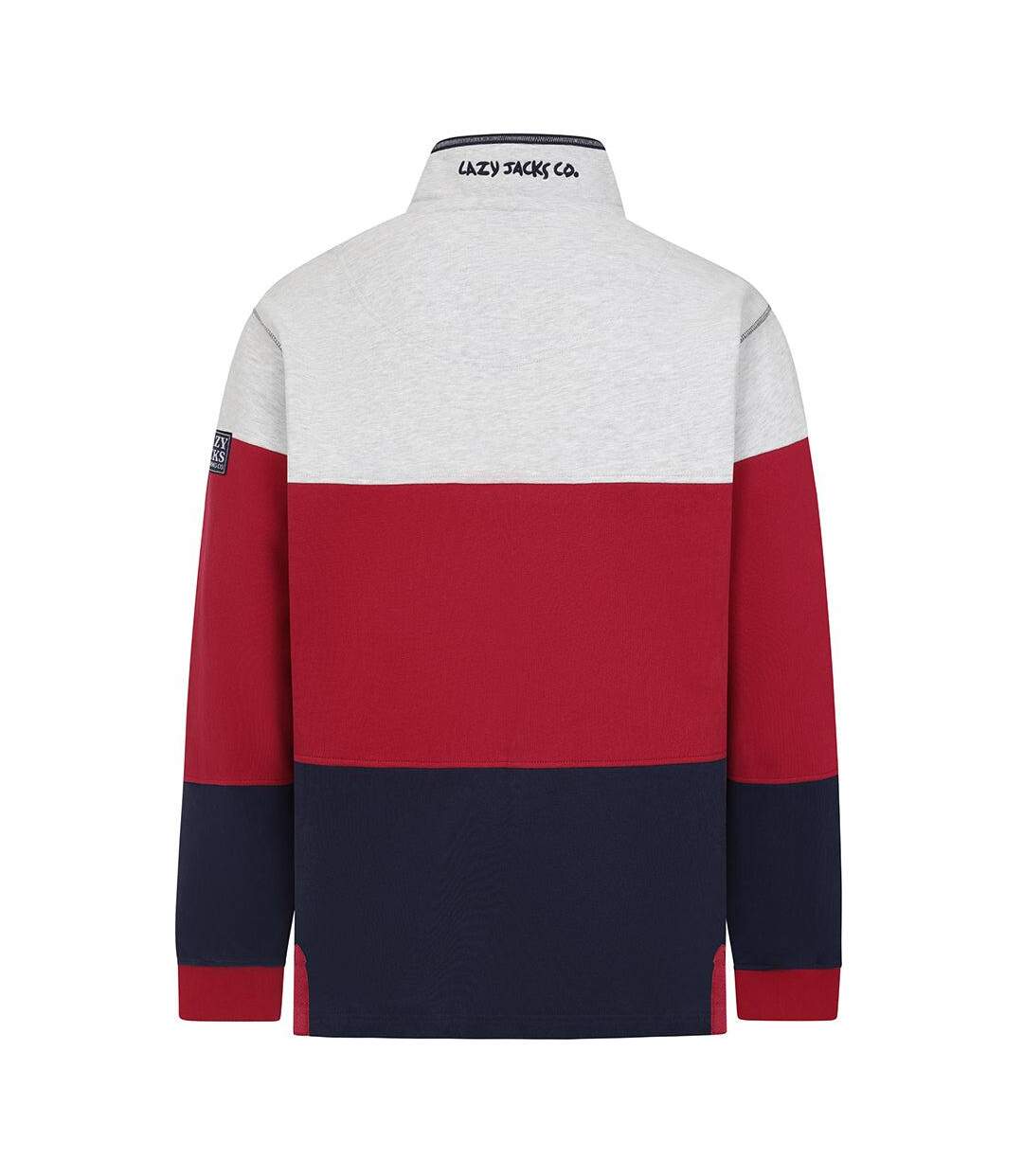 Sweat Motif/style Blocs De Couleurs Homme Rouge Lazy Jacks-4