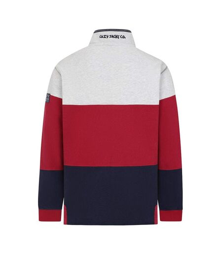 Sweat Motif/style Blocs De Couleurs Homme Rouge Lazy Jacks