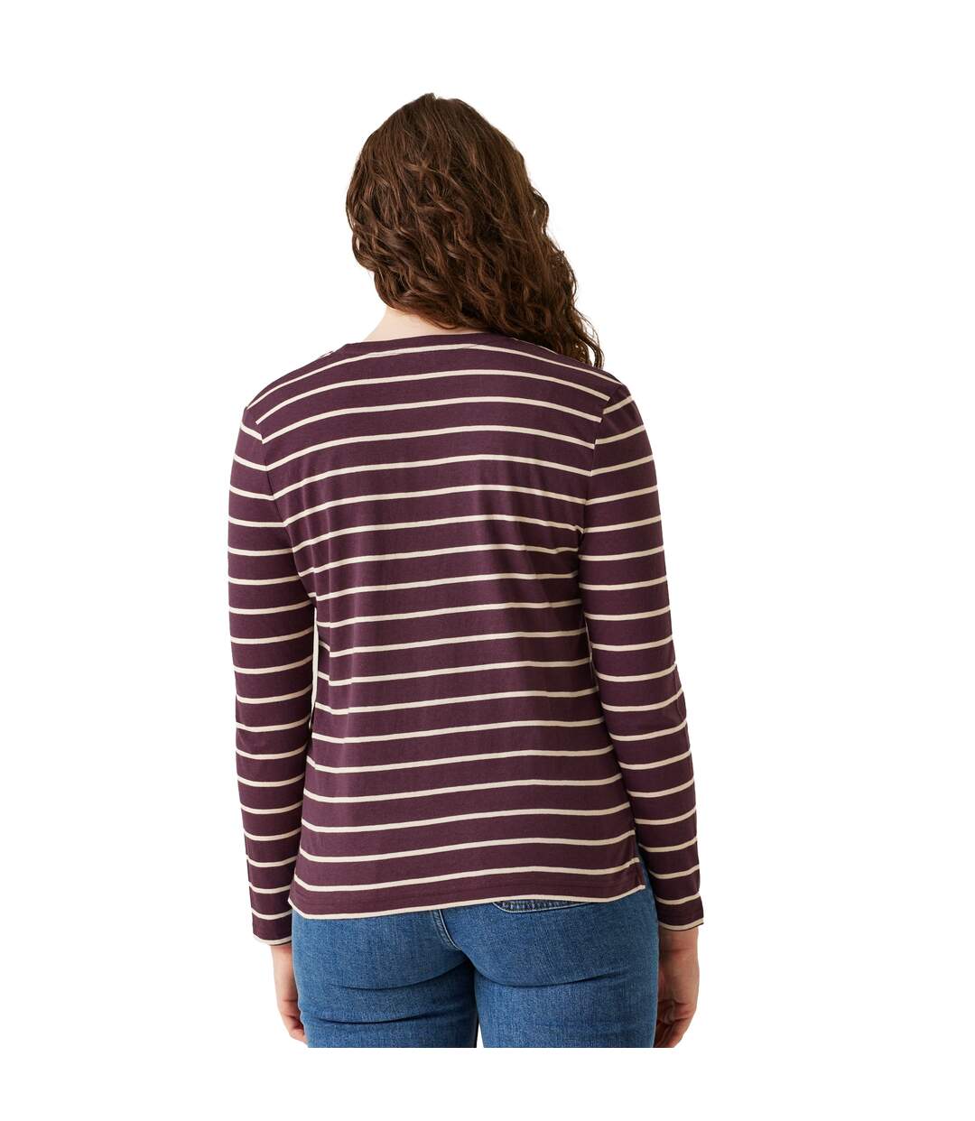 T-shirt Federica Femme Prune Foncé Vanille Claire Regatta-4