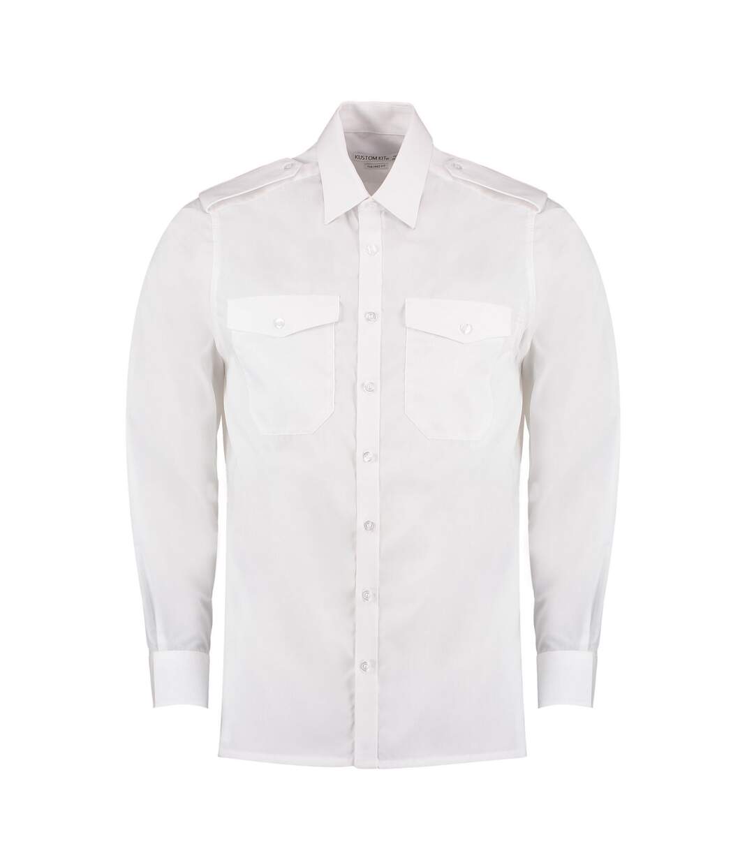 Chemise pilote homme blanc Kustom Kit-1