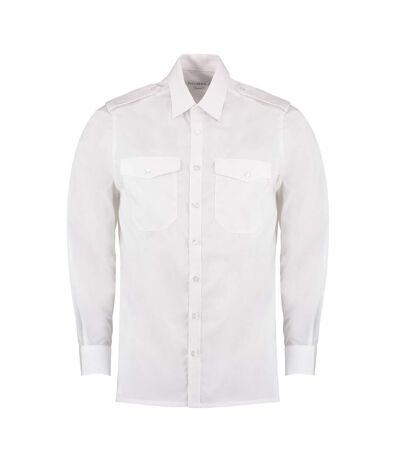 Chemise pilote homme blanc Kustom Kit