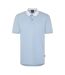 Mens Melange Regular Polo Shirt Pastel Blue Boss-1