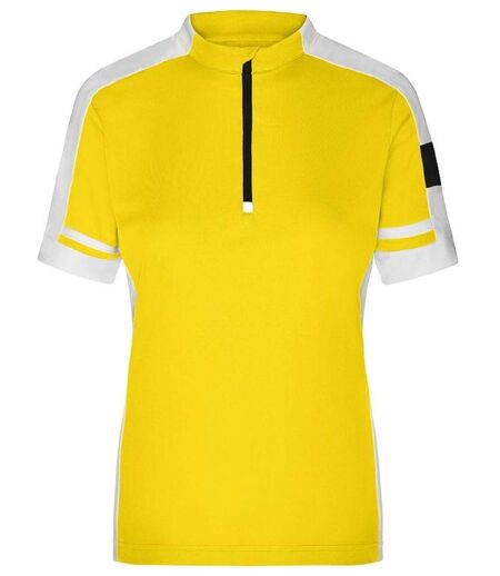 maillot cycliste - femme - JN451 - jaune