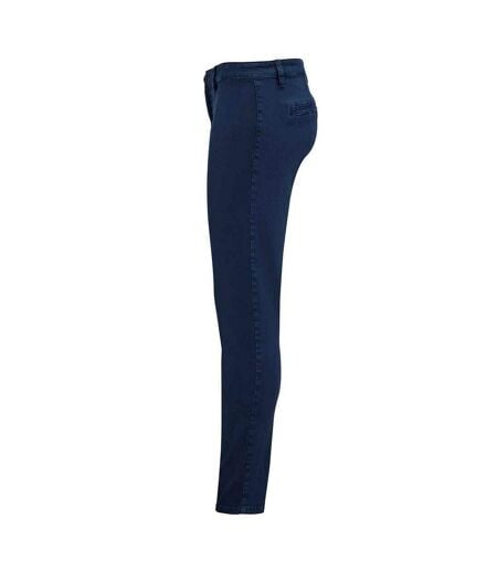 Womens/ladies Jules 7/8 Chinos French Navy SOLS