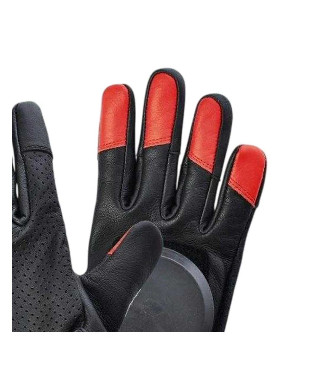 Red Devil Leather Slide Gloves Red Tempish-2