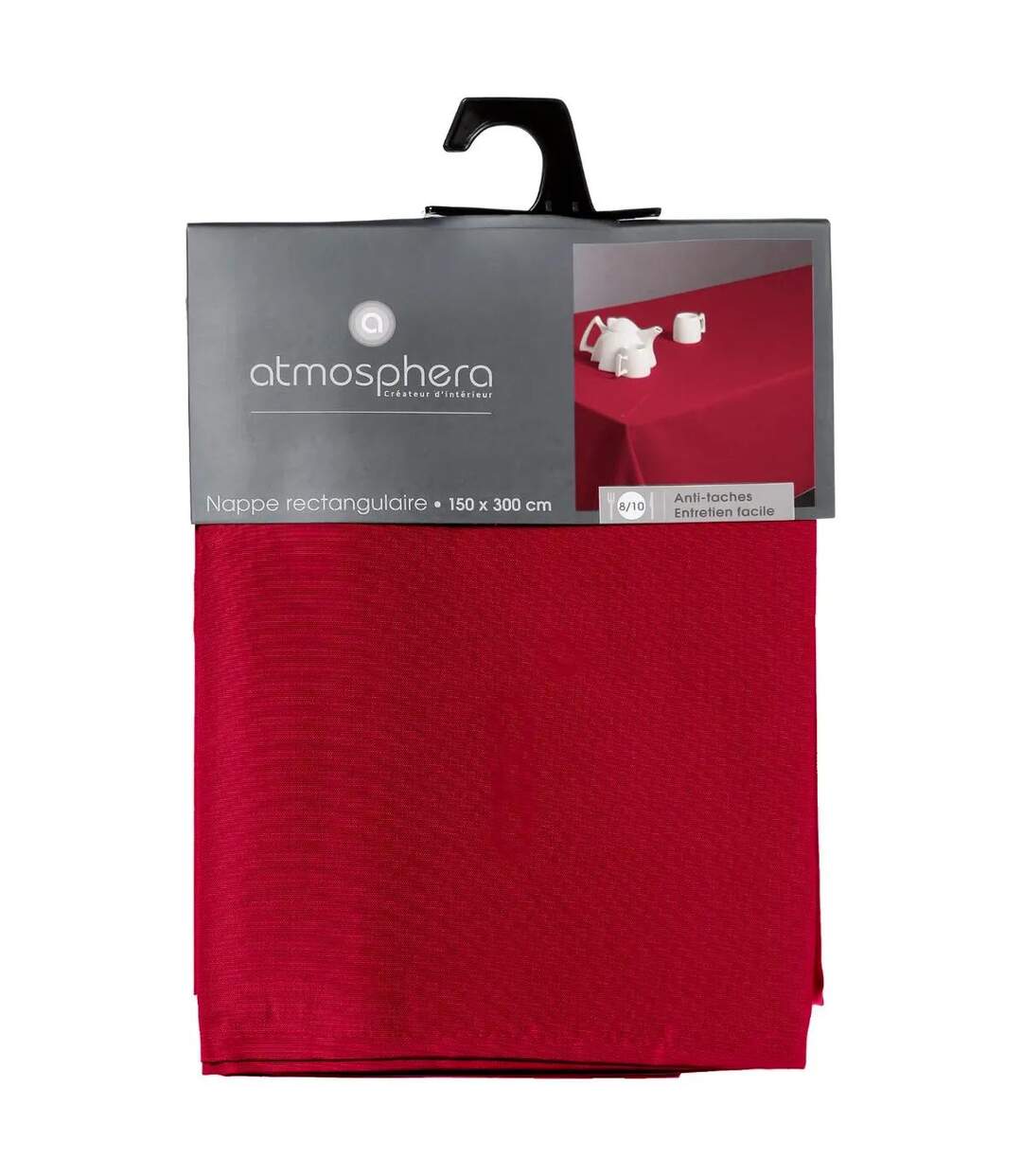 Nappe Antitache Unie 150x300cm Rouge-3