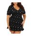 Robe Courte Manches Bouffantes Femme Noir Blanc Brave Soul-2