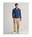 Mens Micro Textured Half Zip Sweatshirt Marine Gant-4