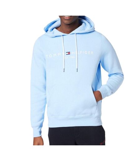 Sweat à Capuche Bleu Homme Tommy Hilfiger Logo Hoodie - S