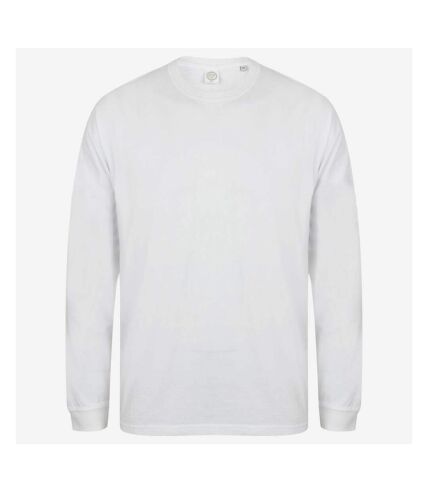 SF Unisex Adult Slogan Drop Shoulder Long-Sleeved T-Shirt (White) - UTPC6039